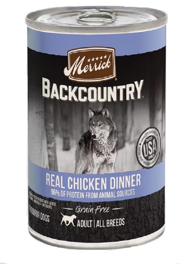 Merrick Backcountry Real Chicken Dinner 96% of Protein From Animal Source Can Dog Food (Pack of 1)